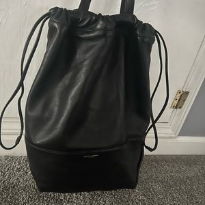 2019 YSL Harlem Leather Bucket Bag